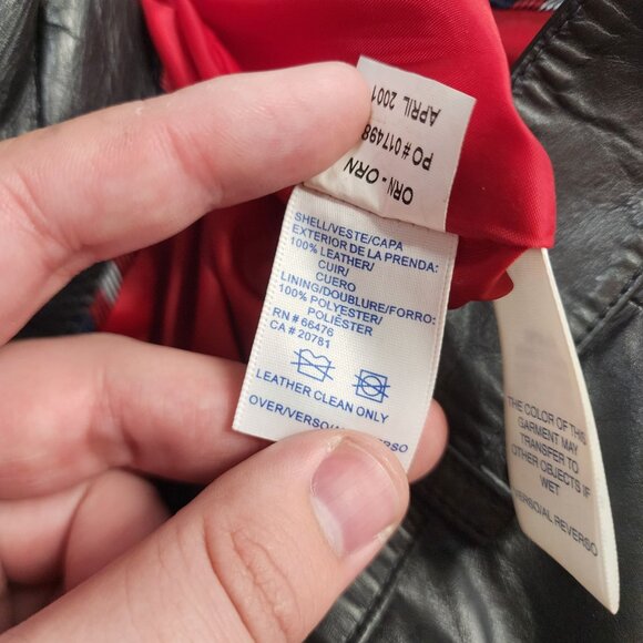 Tommy Hilfiger Vintage Leather Pants Womens 10 Black Lined Y2K Straight Leg - Picture 13 of 16